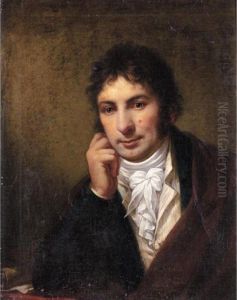 Portrait Of A Gentleman, Half
Length, Resting His Head On His Hand Wearing A Red Cloak, A Blue Jacket
And A White Waistcoat And Cravat Portrait Of A Gentleman, Half
Length, Resting His Head On His Hand Wearing A Red Cloak, A Blue Jacket
And A White Waistcoat And Cravat