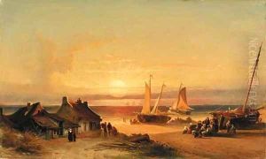 Fishing village at sunrise