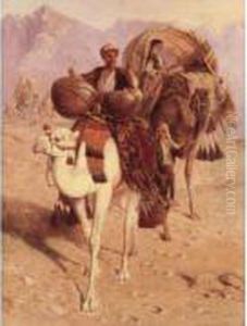 < Caravane Dans Le Desert >. by Joseph-Austin Benwell