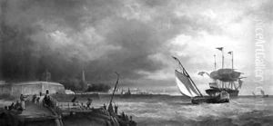 The roads of Vlissingen by Elias Pieter van Bommel