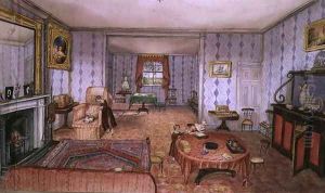 Drawing Room, Clay Hill, f12 from An Album of Interiors, 1843