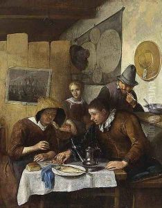 Family Having Breakfast by Richard Brakenburg