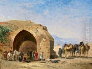 Rast Am Brunnen In Jericho