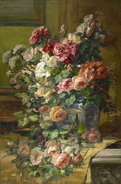 Roses In A Porcelain Vase - view 1
