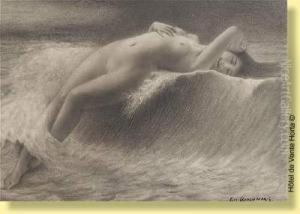 Jeune Femme Nue A La Vague Jeune Femme Nue A La Vague
