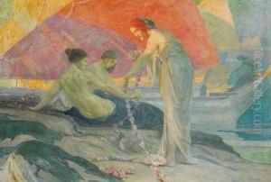 Griekse Mythologische Scene by Emile Berchmans