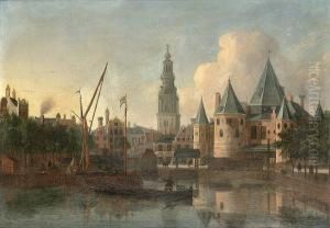 The Nieuwemarkt, Amsterdam, From
 The Geldersekade With The Tower Of The Zuiderkerk Beyond