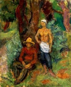 The Painter By The Danube - Side In Zebegeny by Robert Bereny
