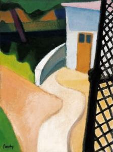 Sunlit Courtyard Of A Villa, About 1928-30 - view 1