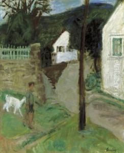 Scene In Zebegeny With Boy And Goat, After 1930 Scene In Zebegeny With Boy And Goat, After 1930