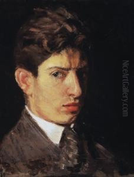 White-collared Boy, About 1904 - view 1