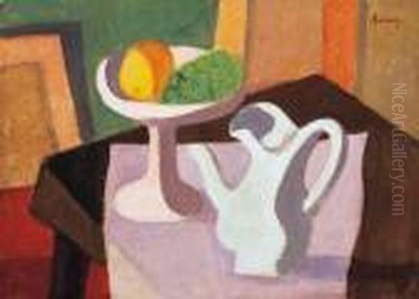 Studio Still-life With A Tankard And Fruit, 1920s - view 1