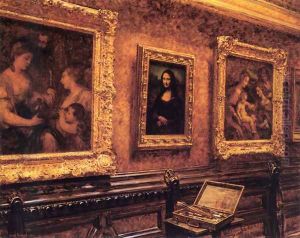 Mona Lisa at the Louvre by Louis Beroud