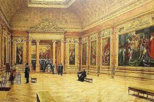 Ruben's room at Louvre Museum 1904 by Louis Beroud
