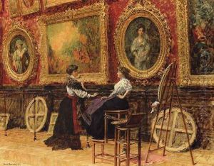 The Copiests, Musee du Louvre by Louis Beroud