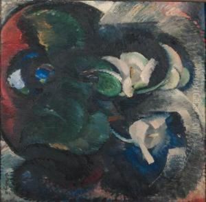 Arum-lilies In A Vase by Else Berg
