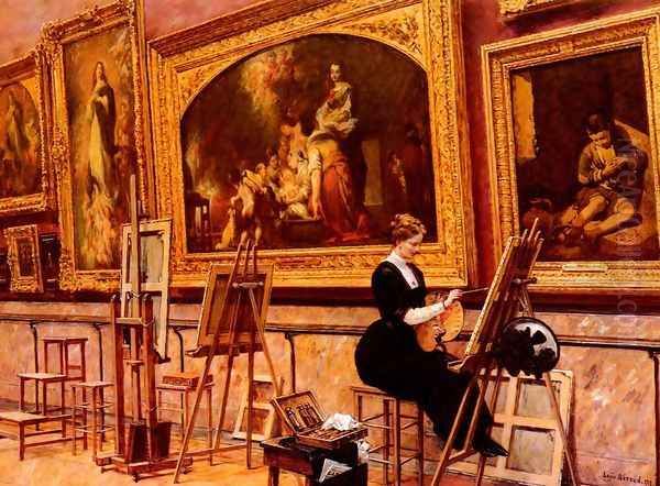 At The Louvre, Copying Murillo - view 1