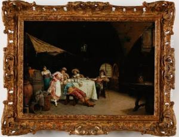 Courtiers At A Table - view 1