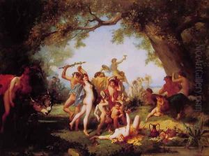 A Bacchanal by Aime Gabriel Adolphe Bourgoin