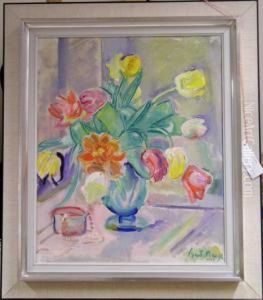 Blomsterstilleben. by Svante Bergh