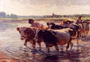 La Traversee De La Riviere by Max Bergmann