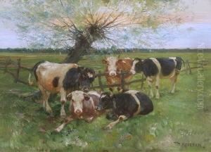 Kuhe Auf Der Weide. by Max Bergmann