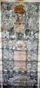Almanach Pour L""annee 1751, 
Orne Du Portrait De Clement Auguste, Eveque De Cologne Et D""une Vue De 
L""abbaye D""ellingen