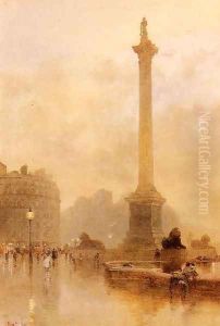 Nelson's Column In A Fog by Rose Barton