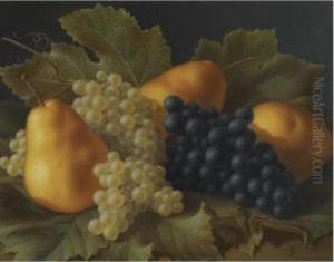 A Still Life With Pears And Grapes by Antoine Berjon