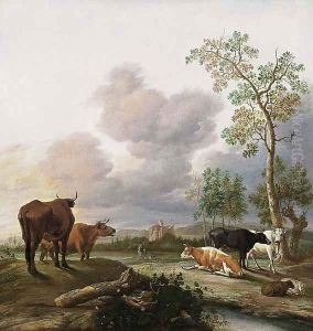 Landscape with Cows and Sheep by Anthonie van BORSSUM