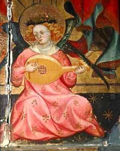 Detail of a Musical Angel from an Altarpiece by Lluis Borrassa