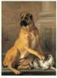 Portrait De "tambon", Chien Du Duc De Vendome by Nicasius Bernaerts