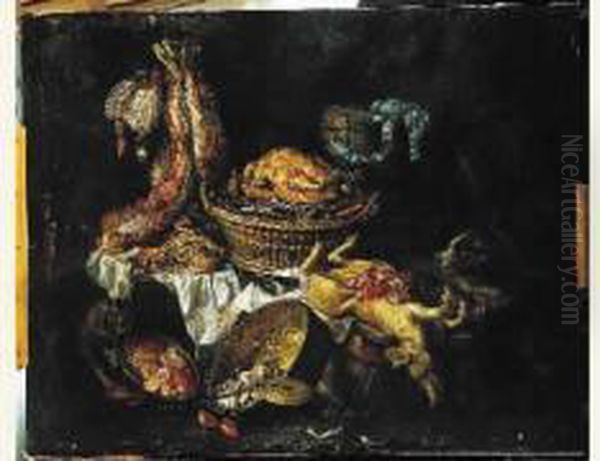 Presentation De Gibiers Et De Volailles Dans Un Interieur De
 Cuisine - view 1