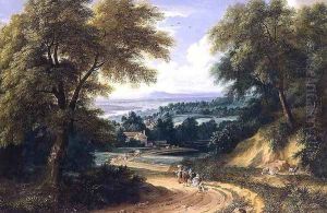 Landscape with Travellers by Adriaen Frans Boudewijns