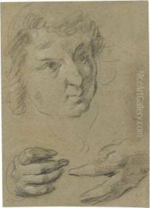 Sheet Of Studies Of A Head And Hands