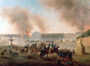 Battle in the Place de la Concorde 1871 by Boulanger