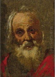 Head Of A Bearded Man by Bernardo Strozzi