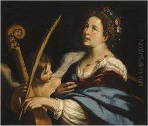 Saint Cecilia by Bernardo Strozzi