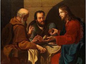 Das Abendmahl In Emmaus by Bernardo Strozzi