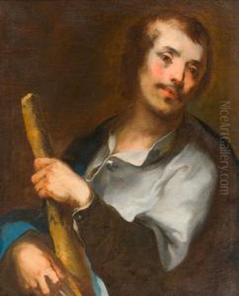 Portrait Of A Saint With Rod. - view 1