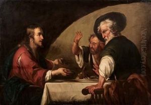 Cena In Emmaus by Bernardo Strozzi