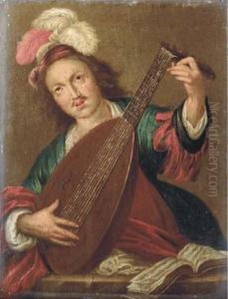 A Lute Player - view 1