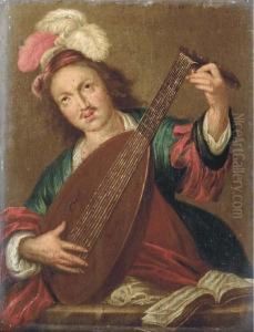 A Lute Player by Bernardo Strozzi