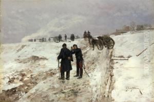 An Incident In The Franco-prussian War by Etienne Prosper Berne-Bellecour