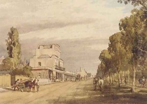 Street Scene, St. Kilda by Louis Buvelot