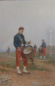 Zouave With A Drum