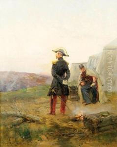 L'empereur Napoleon Iii Et Son Ordonnance Au Bivouac - view 1