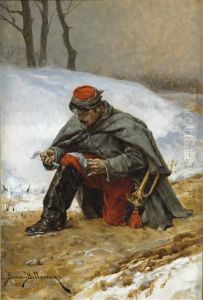 Wounded Bugler by Etienne Prosper Berne-Bellecour