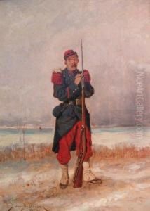 Soldier by Etienne Prosper Berne-Bellecour