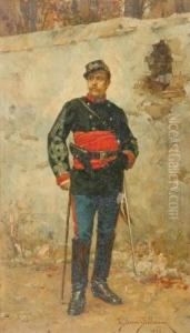 An Officer From The Franco-prussian War by Etienne Prosper Berne-Bellecour